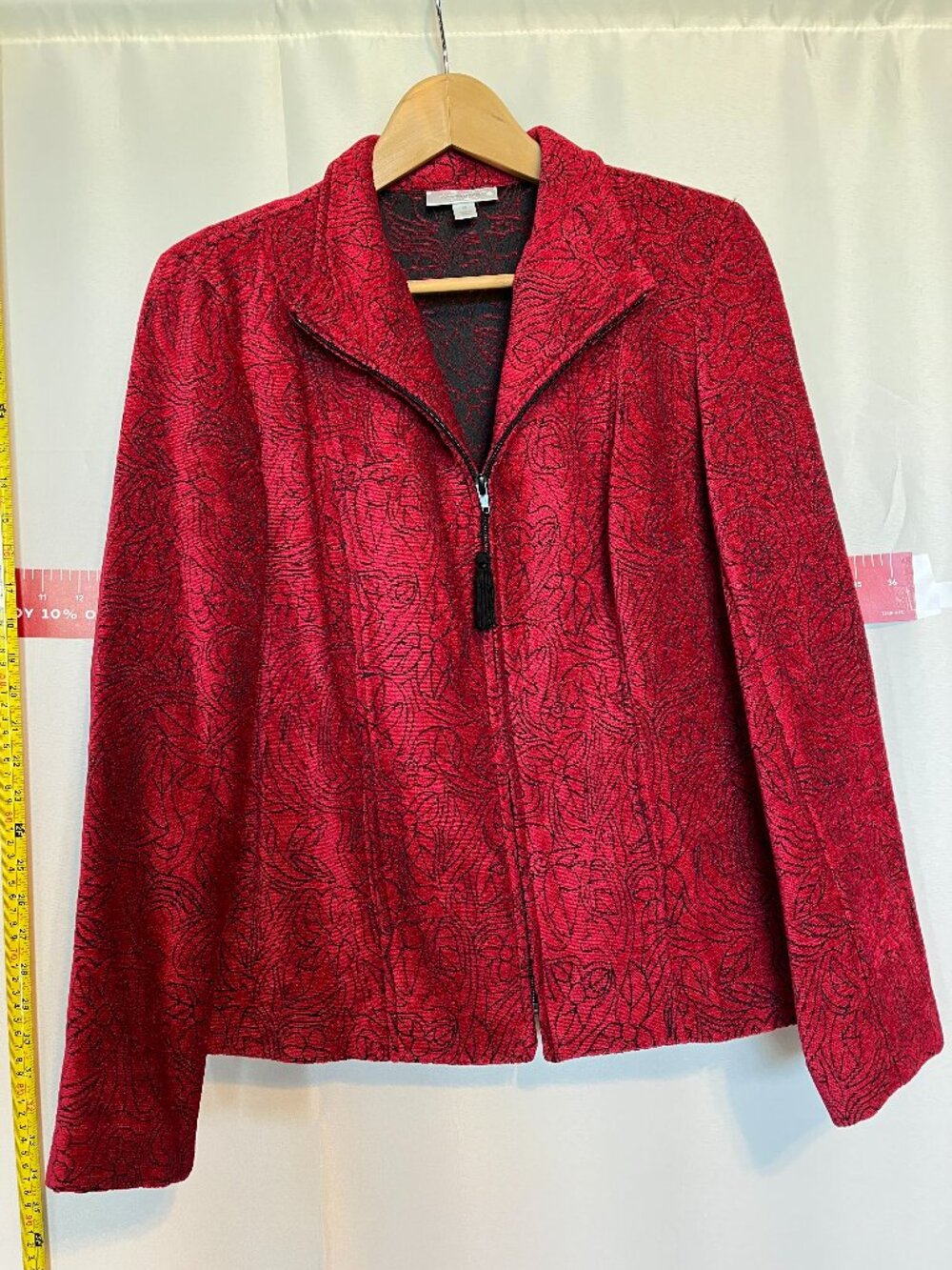 Floral print zip jacket size Medium